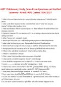ASPT Phlebotomy Study Guide Exam &ndash; 2026&sol;2027 &vert; Questions with 100&percnt; verified correct answers