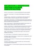 BUS 1350 EXAM 1 &ndash; RISINGER EXAM QUESTIONS & ACCURATE COMPLETE SOLUTIONS