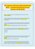 ATI Capstone Pharmacology Assessment 2026 &ndash; Verified Questions & Correct Answers Study Guide