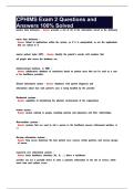 CPHIMS Exam 2 Questions and Answers 100&percnt; Solved
