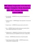 NHI Safety Inspection of In-Service  Bridges Complete Study Questions  with 100&percnt; Correct Answers &vert;  Latest Edition
