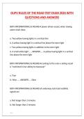 OUPV RULES OF THE ROAD TEST EXAM 2026 WITH  QUESTIONS AND ANSWERS