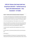 USPS 421 Window Clerk Study Guide Exam Actual Exam 2026&sol;2027 &ndash; Verified Answers by Expert with Detailed Rationales &ndash; Pass Guaranteed &ndash; A&plus; Graded