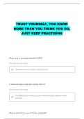 BUDGET CHALLENGE PRE-SIMULATION KNOWLEDGE ASSESSMENT QUESTIONS WITH CORRECT ANSWERS