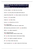 CPHIMS Study Guide Questions and Answers