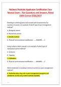 National Pesticide Applicator Certification Core  Manual Exam &ndash; Test Questions and Answers&comma; Rated  100&percnt; Correct 2026&sol;2027 