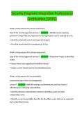 Security Program Integration Professional Certification &lpar;SPIPC&rpar; Exam Questions with Complete Solutions