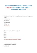 STATIONARY ENGINEER LICENSE EXAM  2026-2027 QUESTIONS AND CORRECT ANSWERS GRADED A&plus;
