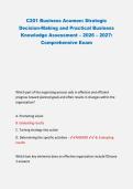 WGU C201 Business Acumen Assessment &lpar;Latest 2026&sol;2027&rpar; &vert; Strategic Decision-Making & Practical Knowledge &vert; Verified Q&A with Rationales &vert; Graded A&plus;
