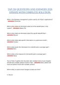 TAP 250 QUESTIONS AND ANSWERS &vert; 2026 UPDATE &vert; COMPLETE SOLUTIONS
