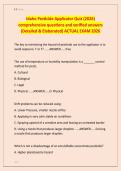 Idaho Pesticide Applicator Quiz &lpar;2026&rpar;  comprehensive questions and verified answers  &lpar;Detailed & Elaborated&rpar; ACTUAL EXAM 2026
