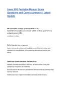 Iowa 3OT Pesticide Manual Exam Questions and Correct Answers&vert; Latest Update