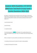 Students With Disabilities CST NYSTCE  &lpar;060&rpar; Exam Test Bank & Study Guide &vert;  Practice Questions 2026&ndash;2027