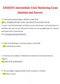 CEFM BUNDLED 2026 CEFM Practice Test CEFM AWHONN Intermediate Fetal Monitoring Exam &lpar;Newest 2026 &sol; 2027 Update&rpar; Questions and Detailed Answers &vert; 100&percnt; Verified Correct &vert; Grade A&plus; &vert; Already Passed CEFM AWHONN Intermediate Fetal Monitoring TEST Ques w 100&percnt; C