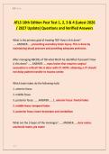 ATLS 10th Edition Post Test 1&comma; 2&comma; 3 & 4 &lpar;Latest 2026  &sol; 2027 Update&rpar; Questions and Verified Answers 