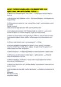 ARMY PROMOTION BOARD CORE EXAM TEST 2026 QUESTIONS AND SOLUTIONS RATED