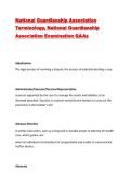 National Guardianship Association Terminology&comma; National Guardianship Association Examination Q&As