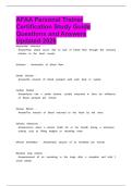 AFAA Personal Trainer Certification Study Guide Questions and Answers Updated 2026