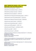 ARMY PROMOTION BOARD LATEST 2026 EXAM QUESTIONS AND SOLUTIONS RATED 