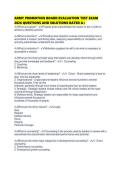 ARMY PROMOTION BOARD EVALUATION TEST EXAM 2026 QUESTIONS AND SOLUTIONS RATED