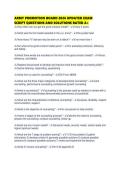 ARMY PROMOTION BOARD 2026 UPDATED EXAM SCRIPT QUESTIONS AND SOLUTIONS RATED
