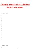 APEX NIH Stroke Scale Group B Patient 1-6 &lpar;Newest 2026 &sol; 2027 Update&rpar; Questions and Detailed Answers &vert; 100&percnt; Verified Correct &vert; Grade A&plus; &vert; Already Passed&period;