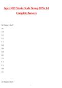 APEX NIH Stroke Scale Group B Patient 1-6 Answer Key &lpar;Newest 2026 &sol; 2027 Update&rpar; Questions and Detailed Answers &vert; 100&percnt; Verified Correct &vert; Grade A&plus;