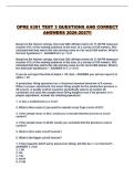 OPRE 6301 TEST 3 QUESTIONS AND CORRECT ANSWERS 2026-2027&excl;&excl;