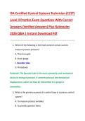 ISA Certified Control Systems Technician &lpar;CCST&rpar;  Level II Practice Exam Questions With Correct  Answers &lpar;Verified Answers&rpar; Plus Rationales  2026 Q&A &vert; Instant Download Pdf