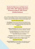 Florida Vet Med Laws and Rules Exam &lpar;Latest 2026 &sol; 2027 Update&rpar; Questions & Answers&vert; Grade A&vert; 100&percnt; Correct &lpar;Verified Solutions&rpar;  