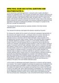 MPRE FINAL EXAM 2026 ACTUAL QUESTIONS AND SOLUTIONS RATED