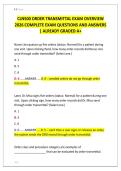 CLN500 ORDER TRANSMITTAL EXAM OVERVIEW  2026 COMPLETE EXAM QUESTIONS AND ANSWERS  &vert; ALREADY GRADED A&plus; 