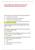 Illinois CWEL Exam&colon; 2026 Practice Exam With Complete Questions And Correct Answers&period;
