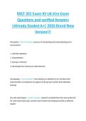MGT 301 Exam &num;3 UK Kirn Exam  Questions and verified Answers  &vert;Already Graded A&plus;&vert; 2026 Brand New  Version&excl;&excl;&excl;