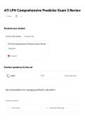 ATI LPN Comprehensive Predictor Exam Review Questions and Verified Answers 