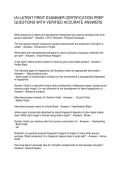 IAI LATENT PRINT EXAMINER CERTIFICATION PREP  QUESTIONS WITH VERIFIED ACCURATE ANSWERS