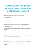 MEDICAL UCLA EMT Exam Questions  and verified Answers &vert;Already Graded  A&plus;&vert; 2026 Brand New Version&excl;&excl;&excl; 