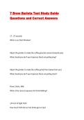7 Brew Barista Test Study Guide Questions and Correct Answers