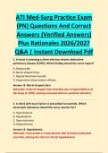 ATI Med-Surg Practice Exam  &lpar;PN&rpar; Questions And Correct  Answers &lpar;Verified Answers&rpar;  Plus Rationales 2026&sol;2027  Q&A &vert; Instant Download Pdf 