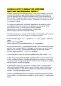 ARIZONA ADJUSTER EVALUATION EXAM 2026 QUESTIONS AND SOLUTIONS RATED