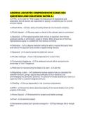 ARIZONA ADJUSTER COMPREHENSIVE EXAM 2026 QUESTIONS AND SOLUTIONS RATED