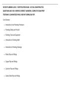 NCCER PLUMBING LEVEL 1 CERTIFICATION EXAM &ndash; ACTUAL EXAM PRACTICE  QUESTIONS AND 100&percnt; VERIFIED CORRECT ANSWERS &vert; COMPLETE EXAM PREP  TESTBANK &vert; GUARANTEED PASS &vert; INSTANT DOWNLOAD PDF