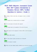 WGU D425 Objective Assessment &lpar;Latest 2026&sol; 2027 Update&rpar; Introduction to Chemistry Review&vert; 100&percnt; Verified Questions & Answers &vert; Grade A