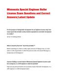 Minnesota Special Engineer Boiler License Exam Questions and Correct Answers&vert; Latest Update