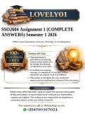 SSO2604 Assignment 1 &lpar;COMPLETE ANSWERS&rpar; Semester 1 2026