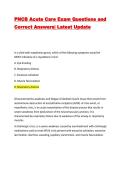 PNCB Acute Care Exam Questions and Correct Answers&vert; Latest Update 2026