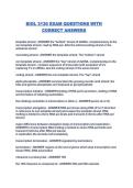 BIOL 3130 EXAM QUESTIONS WITH CORRECT ANSWERS