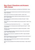 Becc Exam 5 Questions and Answers 100&percnt; Correct
