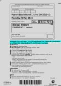 Pearson Edexcel GCSE Biblical Hebrew &lpar;Level 1&sol;2&rpar; &ndash; Component 2 Literature Small Business Questions May 2025