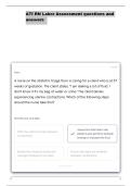 ATI RN Labor Assessment with 100&percnt; excellent answers